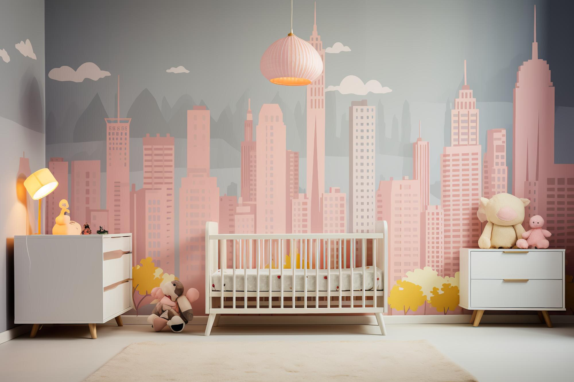 детска тапета градови