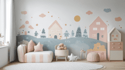 детска тапета куќи