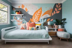 детска тапета со лисја