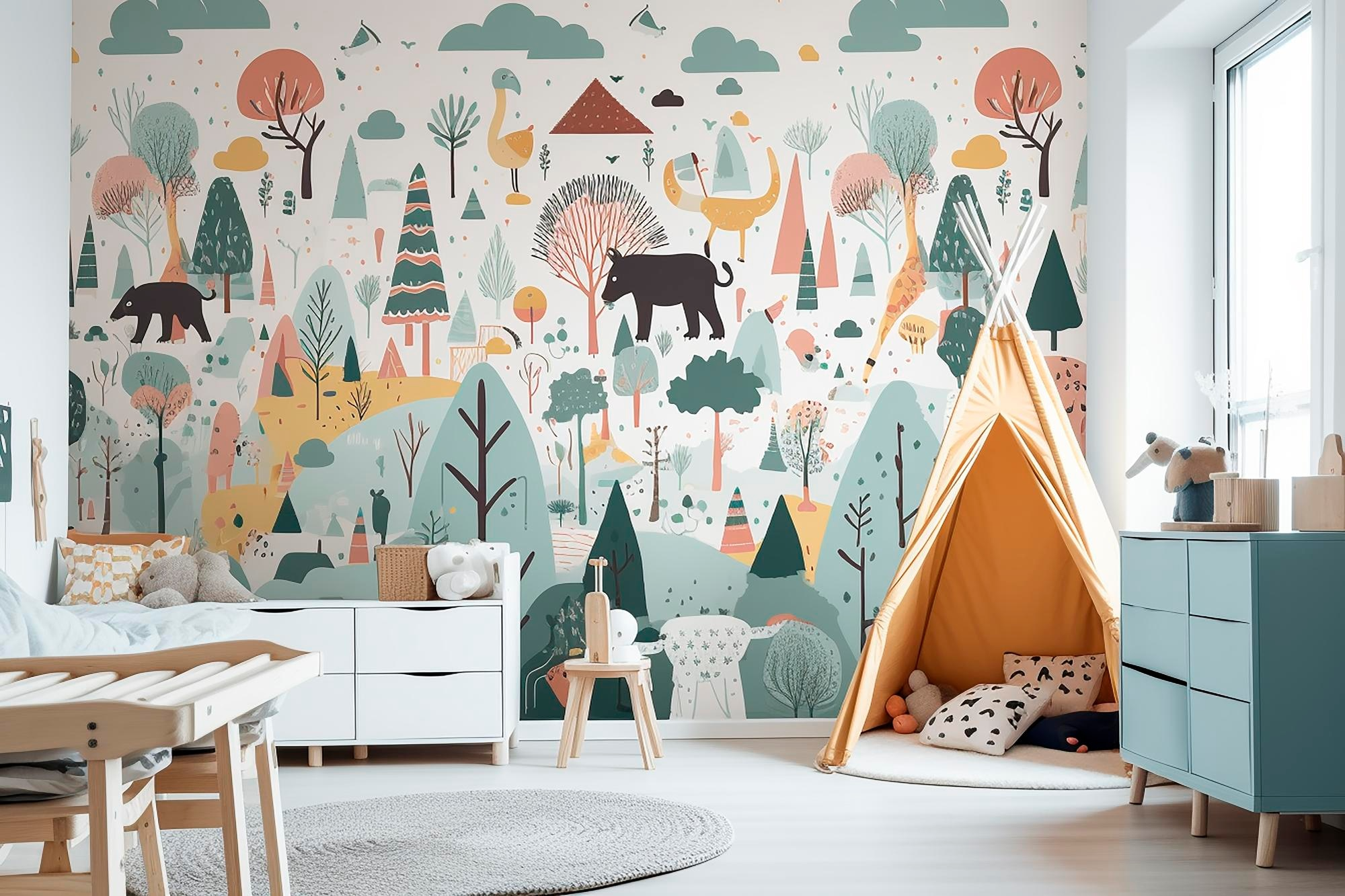 детска тапета со животни