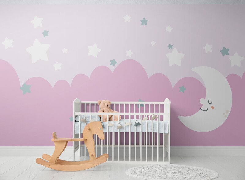 "детски тапети, бебешки тапети, слатки тапети, тапети за деца, пвц тапети, тапети со месечина ".