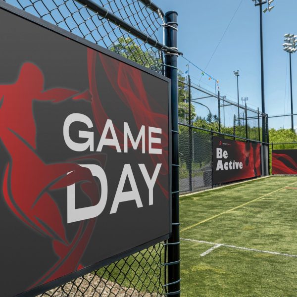 Печатена церада , брендирање на терени